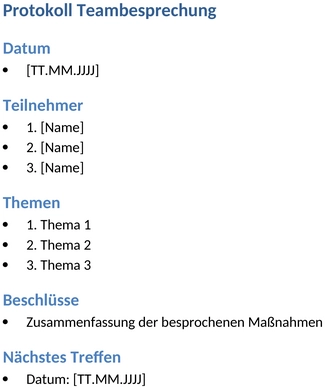 teambesprechung-protokoll
