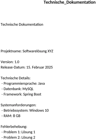 technische-dokumentation-bericht