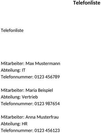 telefonliste-vorlage