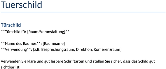 tuerschild-designvorlage