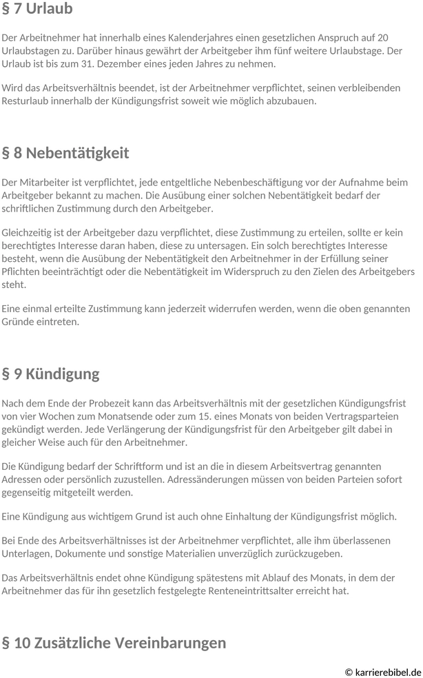 unbefristeter-arbeitsvertrag-vorlage-download