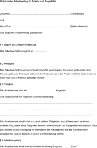 unbefristeter-arbeitsvertrag-vorlage-fuer-arbeiter-und-angestellte