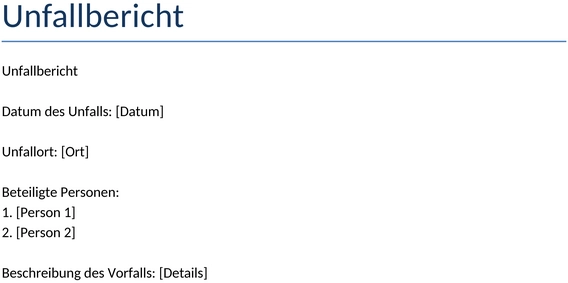 unfallbericht-vorlage