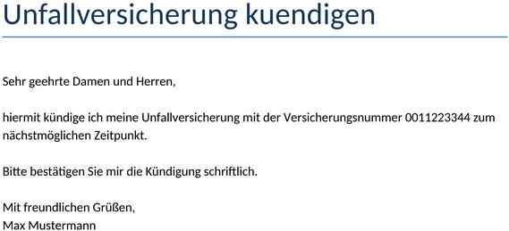unfallversicherung-kuendigung