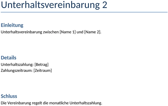 unterhaltsvereinbarung-vorlage-2