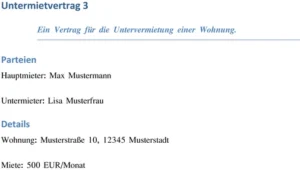 untermietvertrag-fuer-die-untervermietung-einer-wohnung