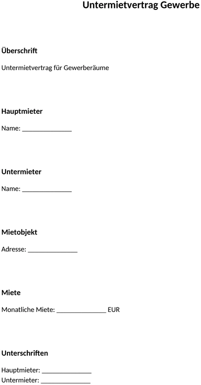 untermietvertrag-gewerbe