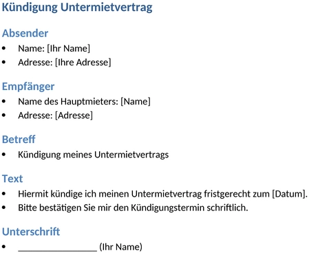 untermietvertrag-kuendigung