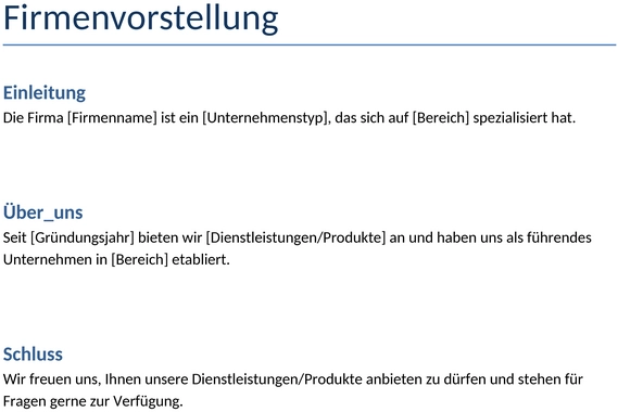 unternehmenspraesentation