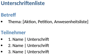 unterschriften-liste