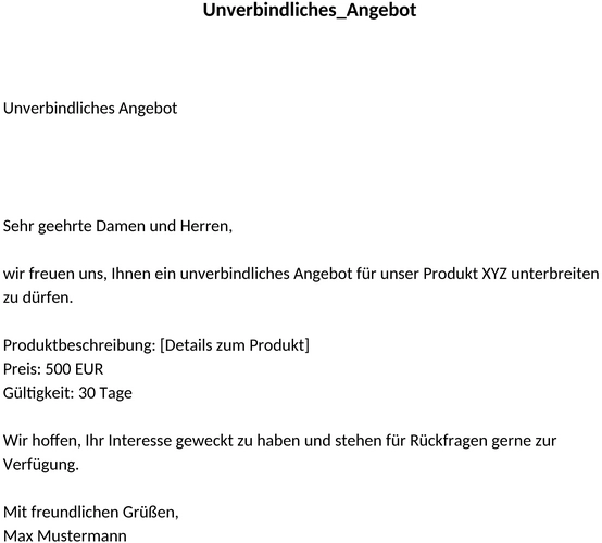 unverbindliches-angebot