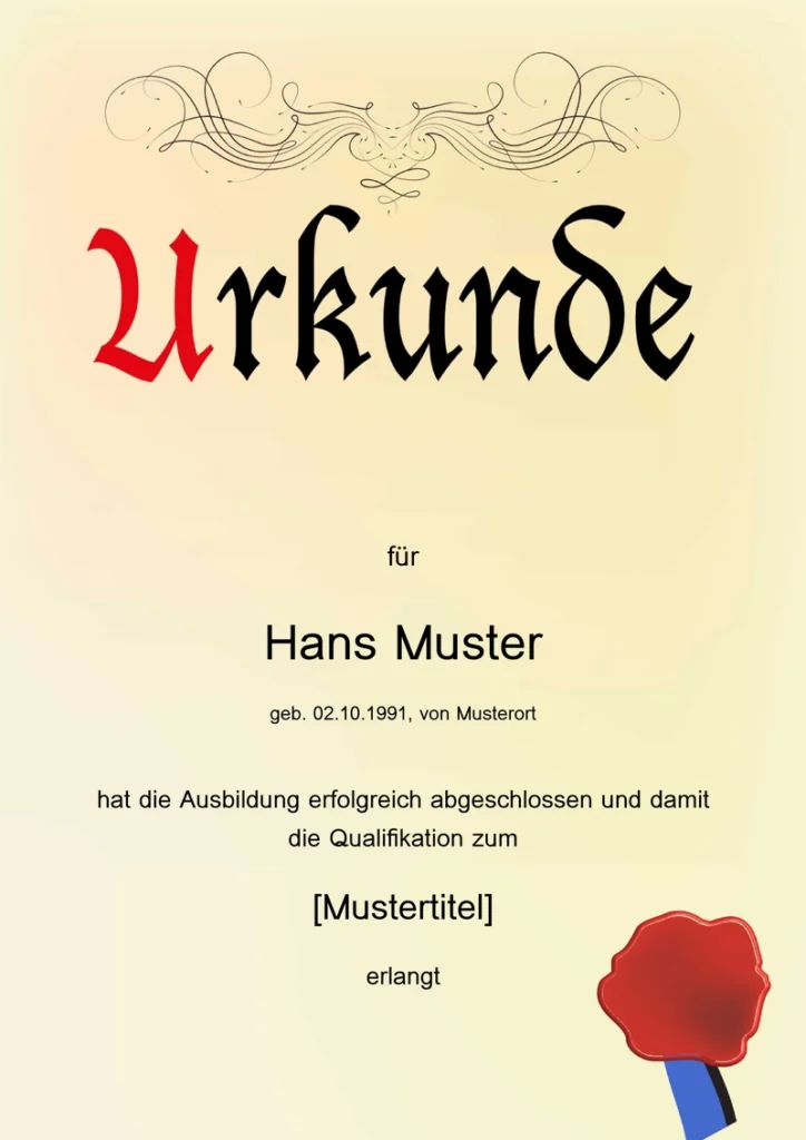 urkunde-vorlage-fuer-anerkennung-von-leistungen-und-erfolgen