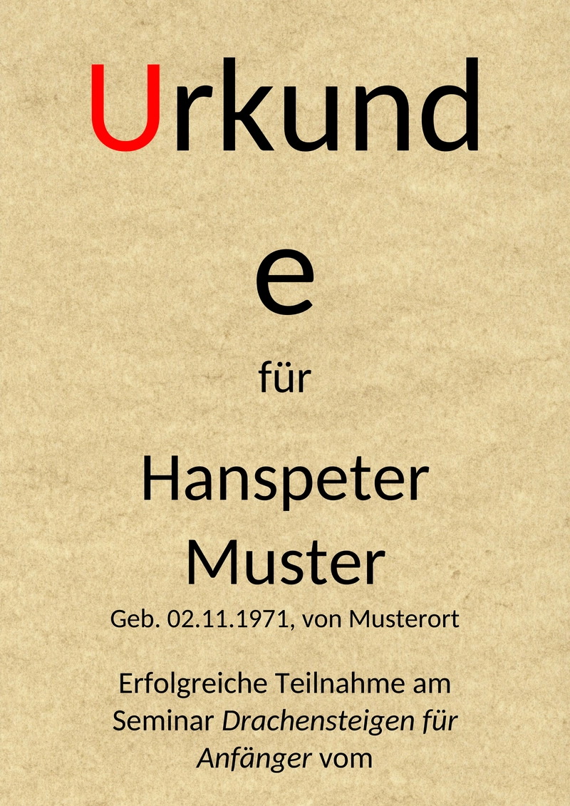 urkunden-vorlage