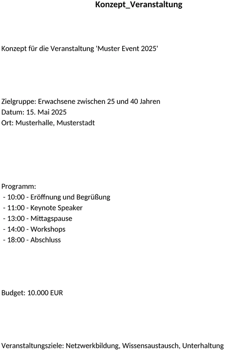 veranstaltungskonzept