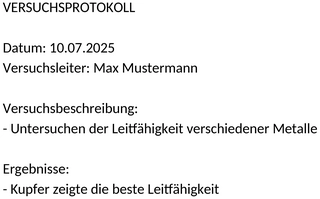 versuchsprotokoll