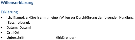 vertragsvorlage-willenserklaerung