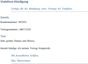 vodafone-kuendigung-vorlage-fuer-vertrag