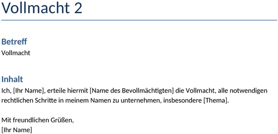 vollmacht-erstellung
