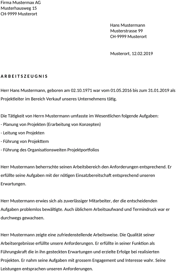 vorlage-arbeitszeugnis-schlecht-aufloesung-arbeitsverhaeltnis