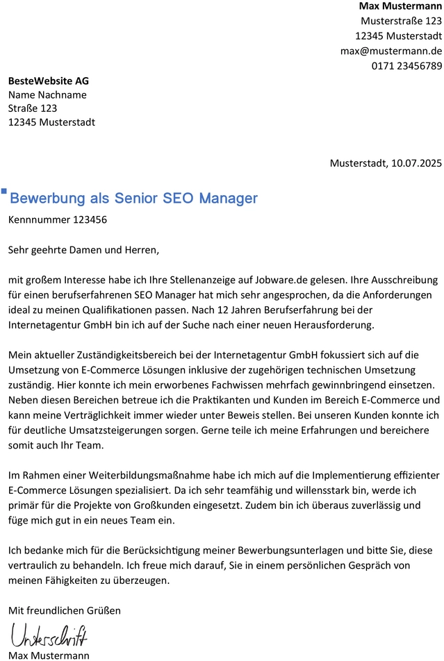 vorlage-bewerbung-senior-seo-manager-marketing-berufliche-chancen