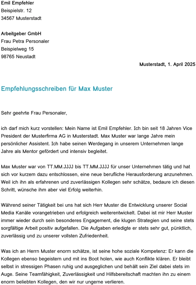vorlage-eigene-empfehlungsschreiben-erklaeren