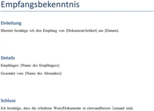 vorlage-empfangsbestätigung-dokumentation-von-waren-und-dokumenten