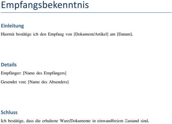 vorlage-empfangsbestätigung-dokumentation-von-waren-und-dokumenten