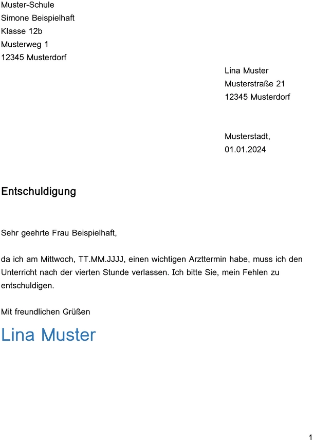vorlage-entschuldigung-frueher-verlassen-der-schule