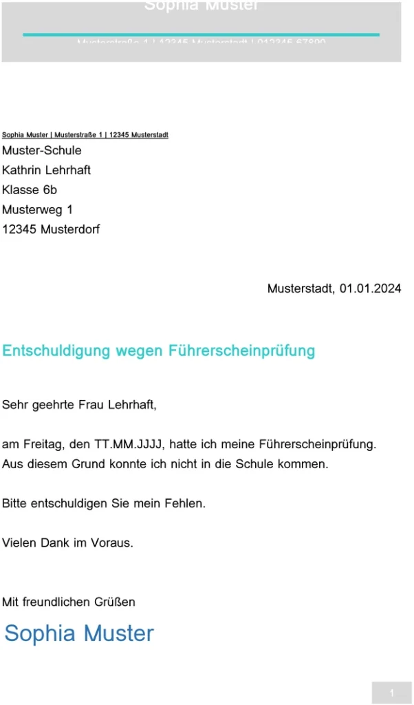vorlage-entschuldigung-fuehrerscheinpruefung