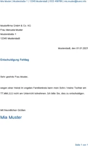 vorlage-entschuldigung-schule-familienanlass