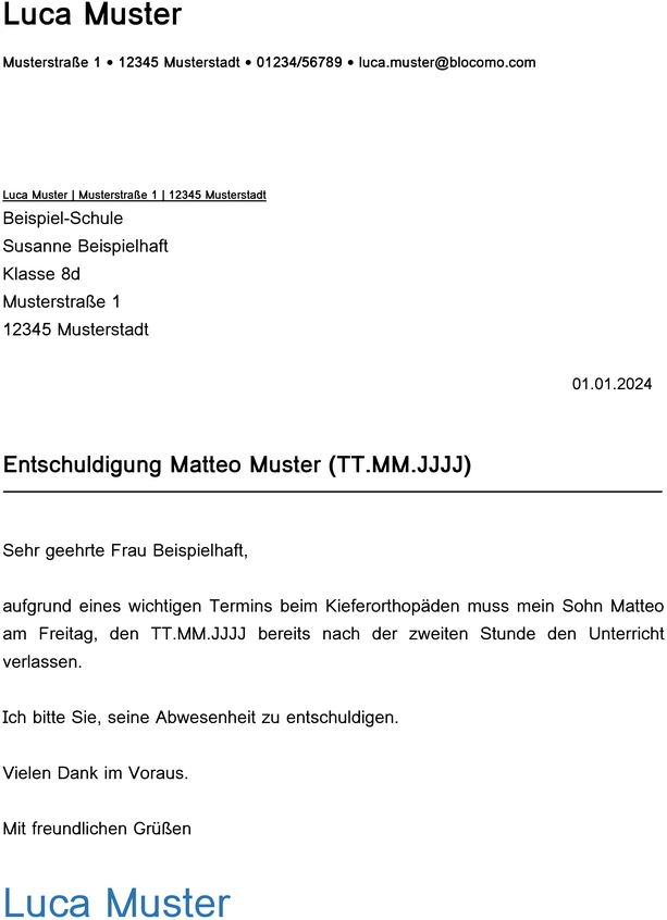 vorlage-entschuldigung-schule-termin-abwesenheit