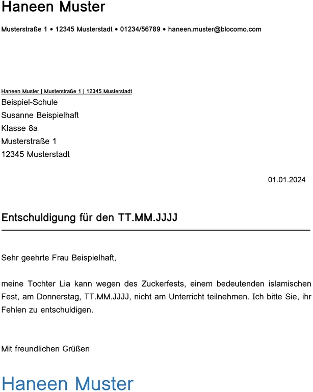 vorlage-entschuldigung-schule-zuckerfest