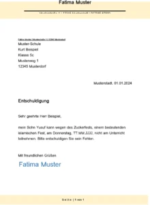 vorlage-entschuldigung-schule-zuckerfest