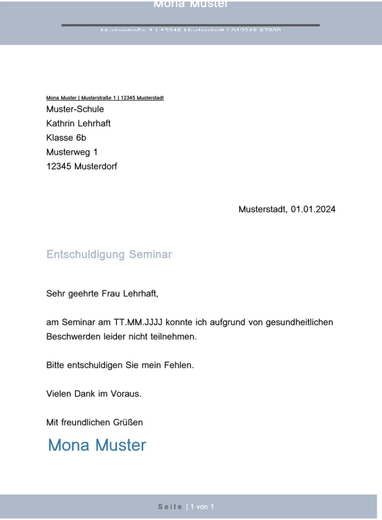 vorlage-entschuldigung-seminar-schule