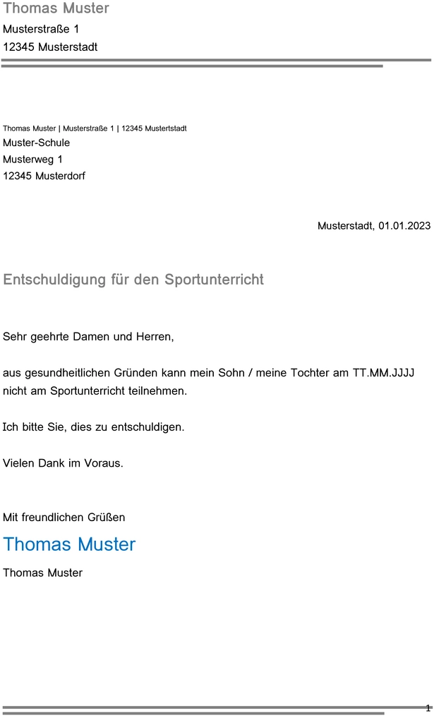 vorlage-entschuldigung-sportunterricht