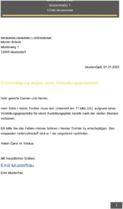 vorlage-entschuldigung-vorstellungsgespraech-waehrend-schulzeit