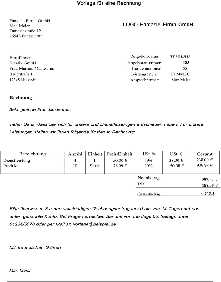 vorlage-fuer-eine-professionelle-rechnung