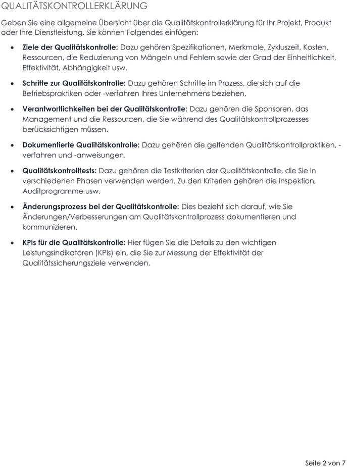 vorlage-fuer-qualitaetskontrollerklaerung-zur-sicherung-von-standardprozessen