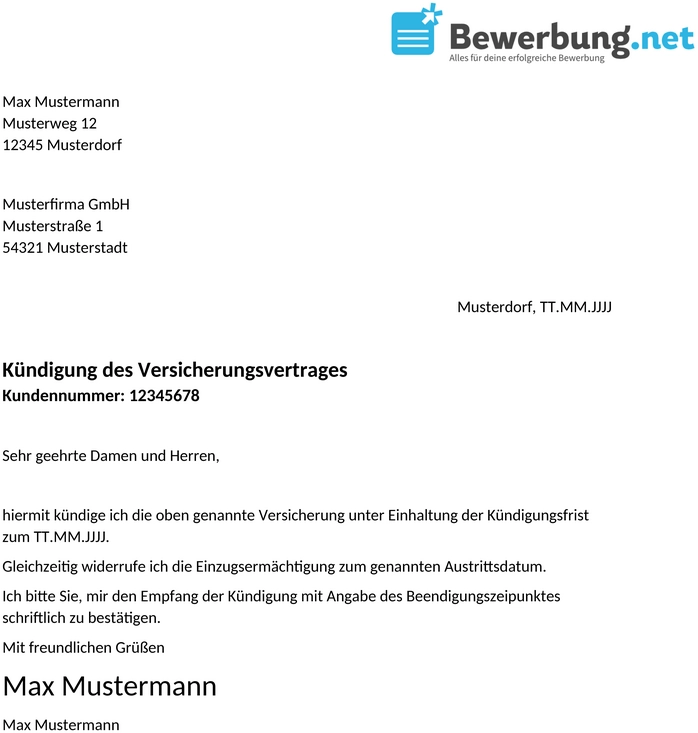 vorlage-kuendigungsschreiben-versicherung