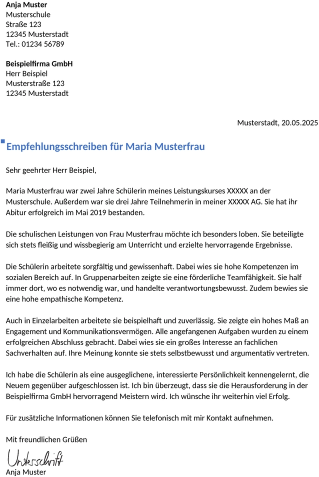 vorlage-schueler-empfehlungsschreiben