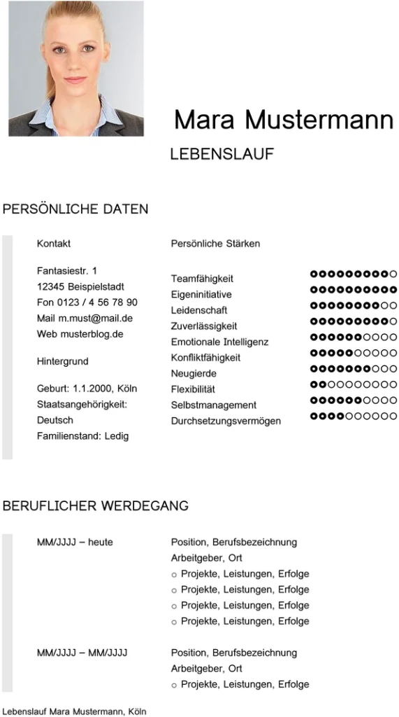 vorlage-tabellarischer-lebenslauf-unterlagen-erstellen