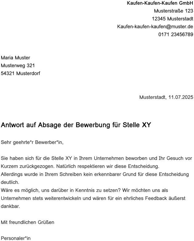 vorlage-word-antwort-auf-absage-bewerbung