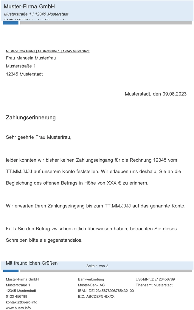 vorlage-zahlungserinnerung-erstellen-fuer-unternehmen