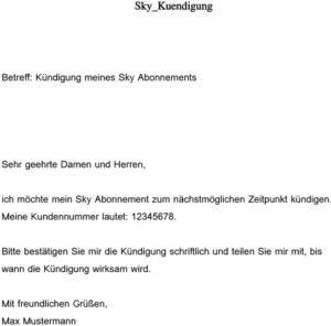 vorlage-zur-kuendigung-eines-sky-abonnements
