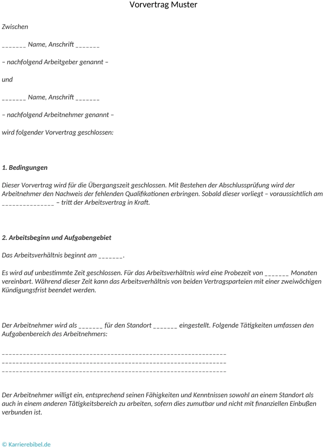 vorvertrag-zum-arbeitsvertrag-muster