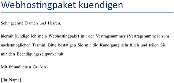 webhostingpaket-kuendigen