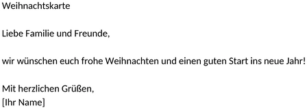 weihnachtskarte