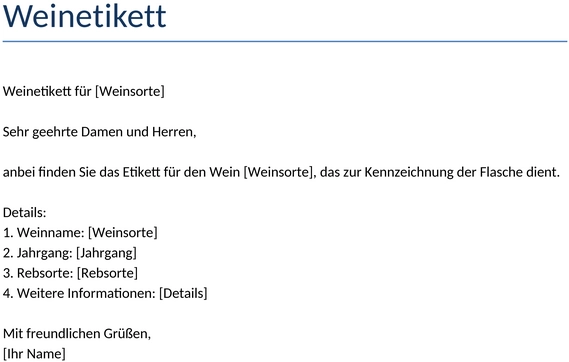 weinetikett-vorlage