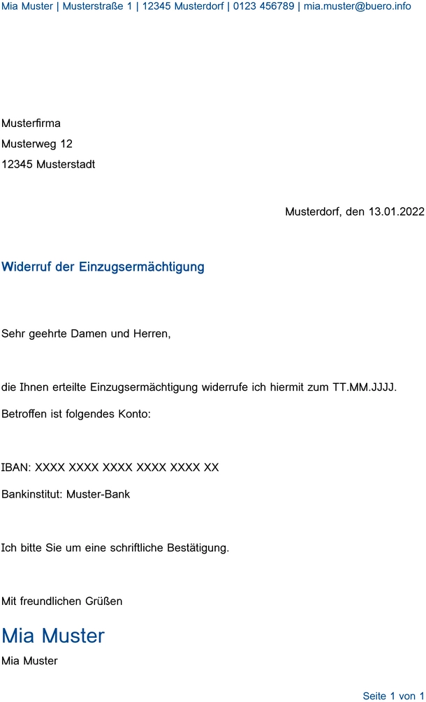 widerruf-der-einzugsbestaetigung-vorlage