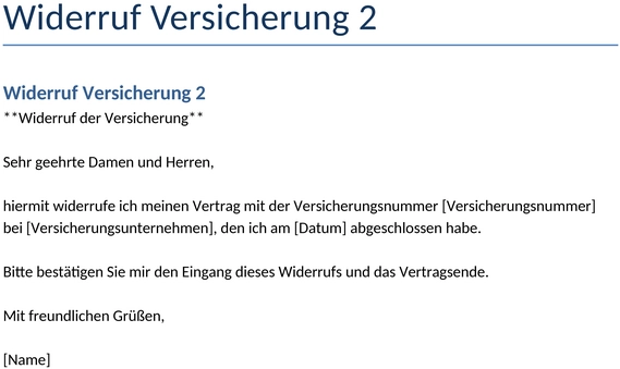 widerruf-versicherung-vorlage